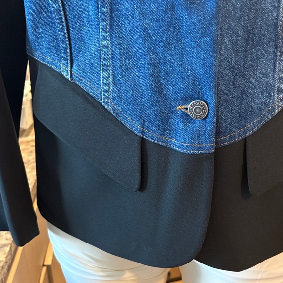 Desigual Black and Blue Denim Blazer - Picture 5 of 13